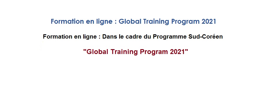 Formation en ligne : Global Training Program 2021
